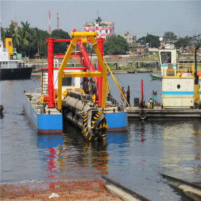 Profundidad de dragado 8m-30m Set Sail River Sand Cutter Succión de dragado con bomba hidráulica