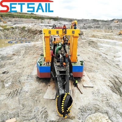 Motor diesel Weichai 6 pulgadas cortador de succión excavadora de arena para la minería de arena de trabajo pesado