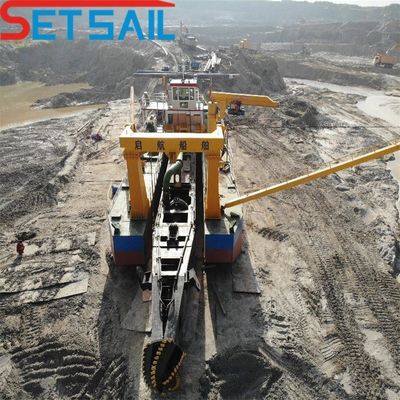 Motor diesel Weichai 6 pulgadas cortador de succión excavadora de arena para la minería de arena de trabajo pesado