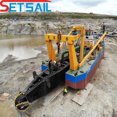 Motor diesel Weichai 6 pulgadas cortador de succión excavadora de arena para la minería de arena de trabajo pesado