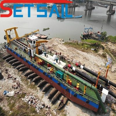 Excavadora de arena de succión de gran capacidad para operaciones de dragado