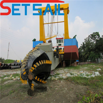 Conjunto de vela canal hidráulico puertos máquina de dragado lagos represas cortador dragado de succión