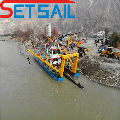 Conjunto de vela canal hidráulico puertos máquina de dragado lagos represas cortador dragado de succión