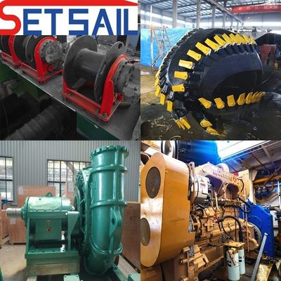 Excavadora de succión de corte de 24 pulgadas con control hidráulico y diámetro de tubo de descarga de 500 mm