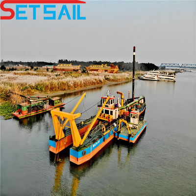 Control hidráulico Corte de arena fluvial Excavadora de succión con medidor de caudal de Siemens PLC