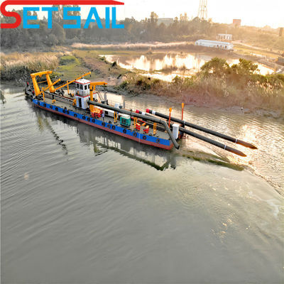 Control hidráulico Corte de arena fluvial Excavadora de succión con medidor de caudal de Siemens PLC