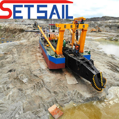 9000m3 Cabeza de corte Flujo de agua Succión Río excavadora de arena con 800 mm de diámetro de tubería