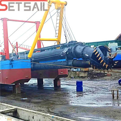 Bomba de arena fluvial y cortador diesel Máquina de dragado por succión longitud total de 18 a 50 metros