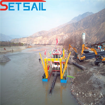 Excavadora de arena de succión de corte de 46 m y 26 pulgadas de Bangladesh impulsada por motor diesel Cummins