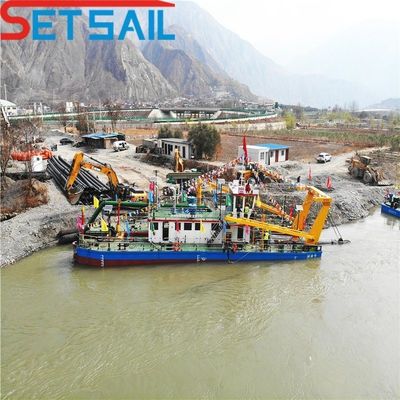Excavadora de arena de succión de corte de 46 m y 26 pulgadas de Bangladesh impulsada por motor diesel Cummins