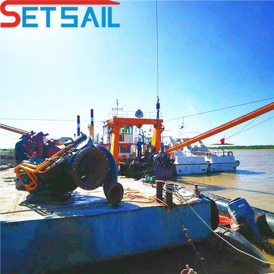 Profundidad de dragado 18m 26 pulgadas Cortador hidráulico Succión excavadora de arena con motor potente