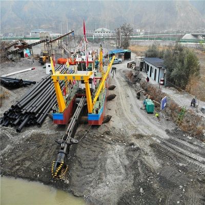 Excavadora de succión de 32 pulgadas con generador de puerto Cummins 103kw y flujo de agua de 7500m3