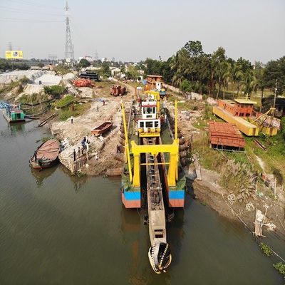 32 pulgadas cortador de succión draga para arena del río 9000m3 flujo de agua motor diesel hidráulico