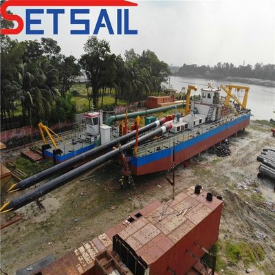 Motor hidráulico diésel de 24 pulgadas, cortador de succión, dragador de arena, buque de carga total de 28 a 1000 toneladas