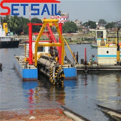 Motor hidráulico diésel de 24 pulgadas, cortador de succión, dragador de arena, buque de carga total de 28 a 1000 toneladas
