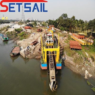 Motor hidráulico diésel de 24 pulgadas, cortador de succión, dragador de arena, buque de carga total de 28 a 1000 toneladas