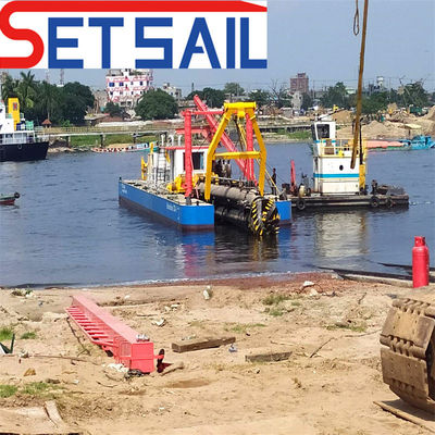 Moneda de EE.UU. Motor diesel cortador de succión Barco de dragado para la extracción de arena en los ríos
