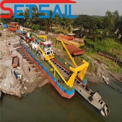 736kw motor auxiliar propulsado por ciclón tipo 28 pulgadas cortador de succión excavadora de arena para el río