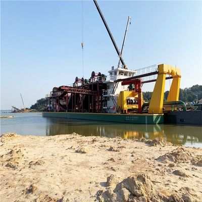 Excavadora de arena de succión de capacidad de corte de 900-1200 metros cúbicos con motor diesel Cummins