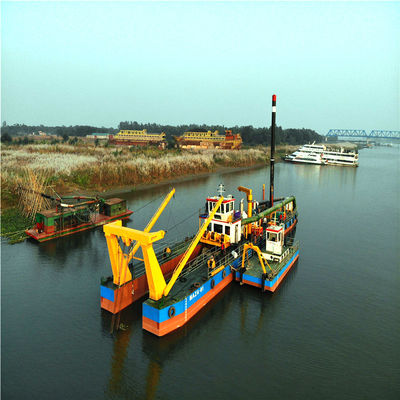 Excavadora de arena de succión de capacidad de corte de 900-1200 metros cúbicos con motor diesel Cummins
