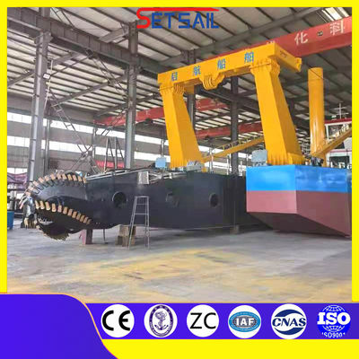 Dredger de succión de corte de 24 pulgadas con potencia de cabeza de corte de 3000 kW y sistema PLC de Siemens