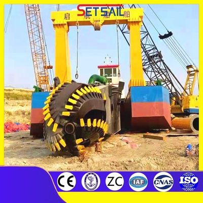 Dredger de succión de corte de 24 pulgadas con potencia de cabeza de corte de 3000 kW y sistema PLC de Siemens