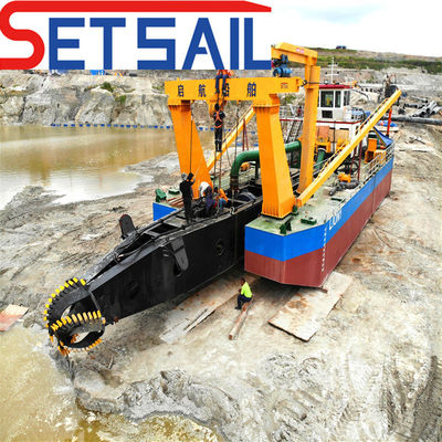18 pulgadas cortador de succión excavadora de arena con control hidráulico y Cummins Weichai motor