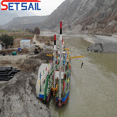 Profundidad total 2,7 m QHCSD-363 Excavadora de arena fluvial totalmente automática para el excavado de embalses