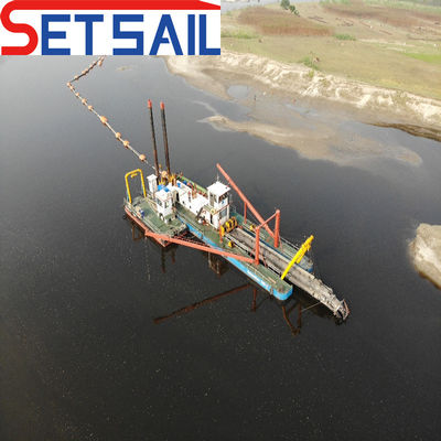 Motor diesel de control hidráulico de 24 pulgadas cortador excavadora de succión para excavar profundidad de 20 m