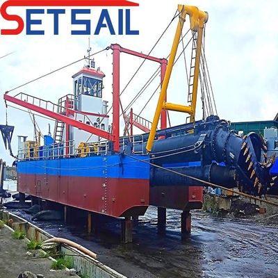 Motor diesel de control hidráulico de 24 pulgadas cortador excavadora de succión para excavar profundidad de 20 m