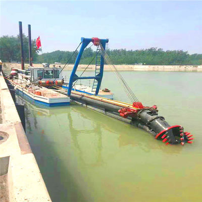20 pulgadas cortador de succión de río excavadora de arena para el puerto personalizado solicitud altura total 7m