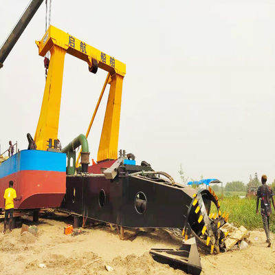 20 pulgadas cortador de succión de río excavadora de arena para el puerto personalizado solicitud altura total 7m