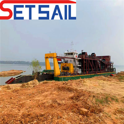 Dredger de succión de corte de 24 pulgadas con capacidad de 1100 m3 y diámetro de tubo de descarga de 500 mm