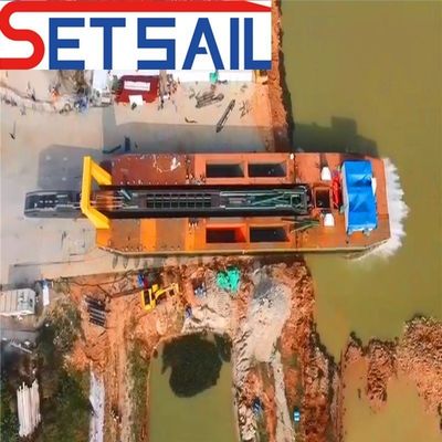 Maquinaria de dragado de succión con motor diésel Cummins de 24 pulgadas para barro de arena de río