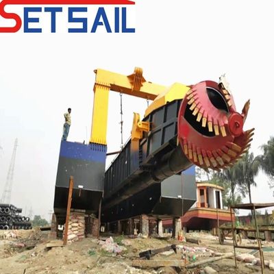 Excavadora de arena fluvial de succión de 24 pulgadas con bomba de hidrociclones de EE.UU. y motor diesel