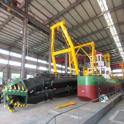 6 kilómetros Distancia máxima de descarga Cortador Excavadora de succión con sistema PLC de Siemens