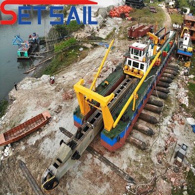 Barco de excavación de arena hidráulico con tipo de ciclón