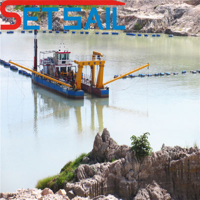 Excavadora de succión con diámetro de cabeza de corte de 2100 mm y motor principal Cummins Weichai