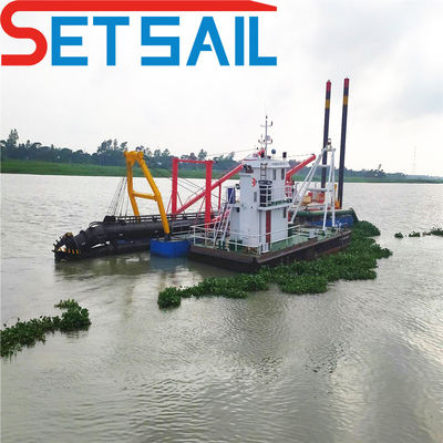 Excavadora de succión con diámetro de cabeza de corte de 2100 mm y motor principal Cummins Weichai