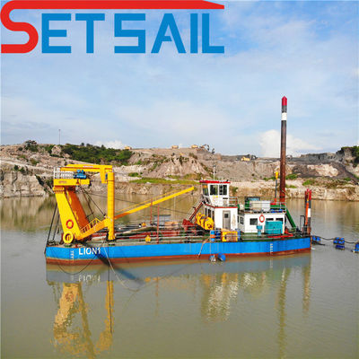 Excavadora de succión con diámetro de cabeza de corte de 2100 mm y motor principal Cummins Weichai
