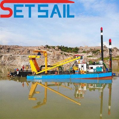 Excavadora de succión con diámetro de cabeza de corte de 2100 mm y motor principal Cummins Weichai