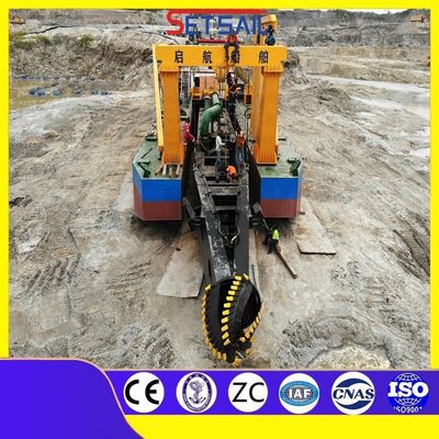 Qihang 20m Profundidad de dragado Cortador de succión de lodo dragado longitud total 38m