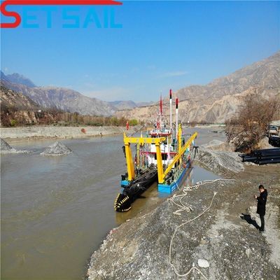 Dredger de arena de corte de 38 m con motor diesel y flujo de agua hidráulico