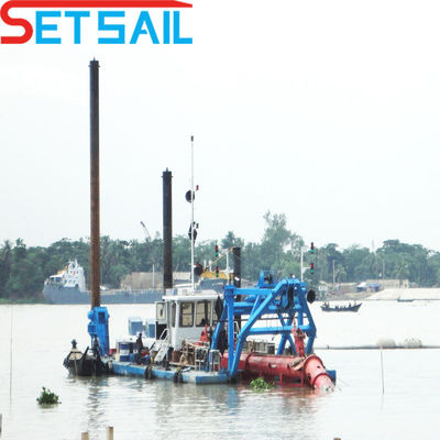 Dredger de arena de corte de 38 m con motor diesel y flujo de agua hidráulico
