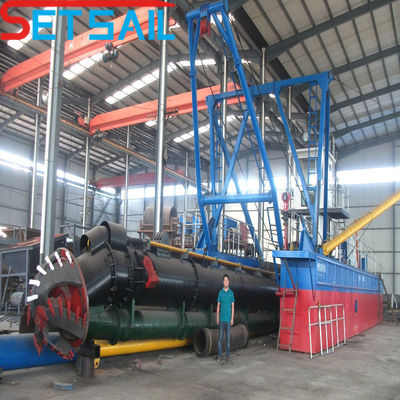 Dredger de arena de corte de 38 m con motor diesel y flujo de agua hidráulico
