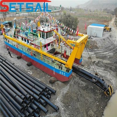 39m longitud total 20 pulgadas flujo de agua 5000m3 cortador excavadora de succión con motor diesel
