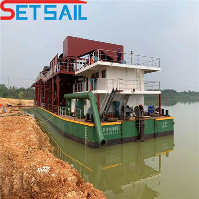 39m longitud total 20 pulgadas flujo de agua 5000m3 cortador excavadora de succión con motor diesel
