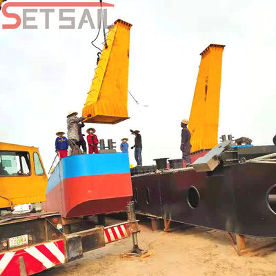 Excavadora de arena fluvial con doble motor diesel con certificación ISO longitud total 17 M-60 M