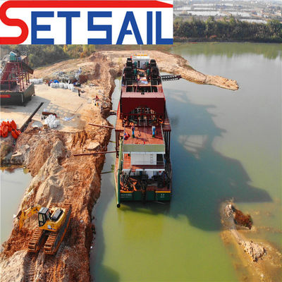 Motor diésel Río Cummins Lago Puerto Reservorio Corte de vías navegables interiores Excavadora de succión