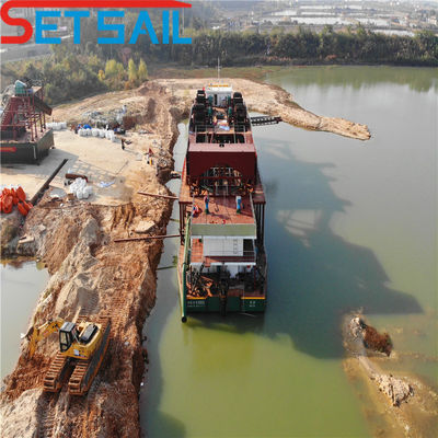 Sistema de control hidráulico de Rexroth Motor diesel cortador excavadora de succión para arena de río